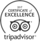 TripAdvisor Certificate of Excellence badge